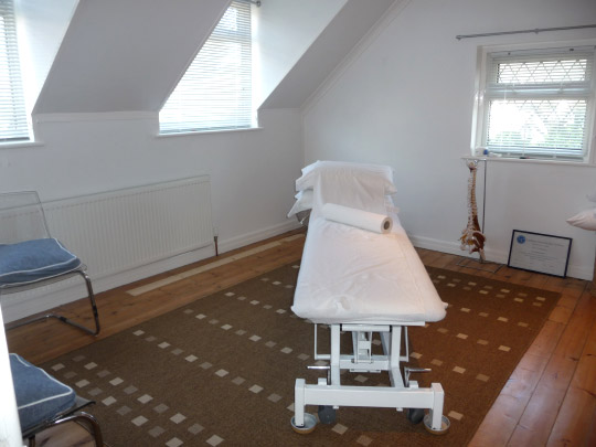 Blue Door Osteopath Treatment room